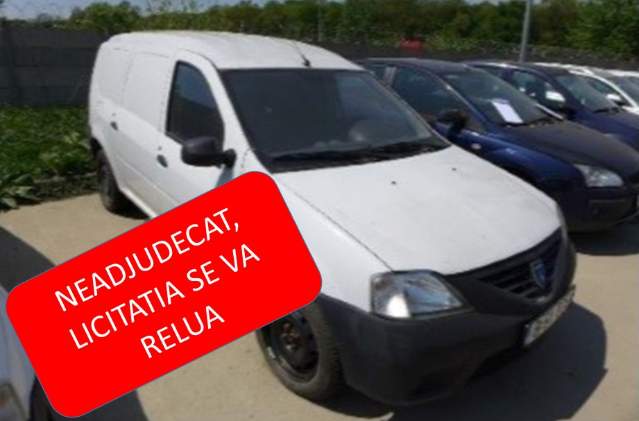 Autoturism marca Dacia Logan Van, a treia licitatie